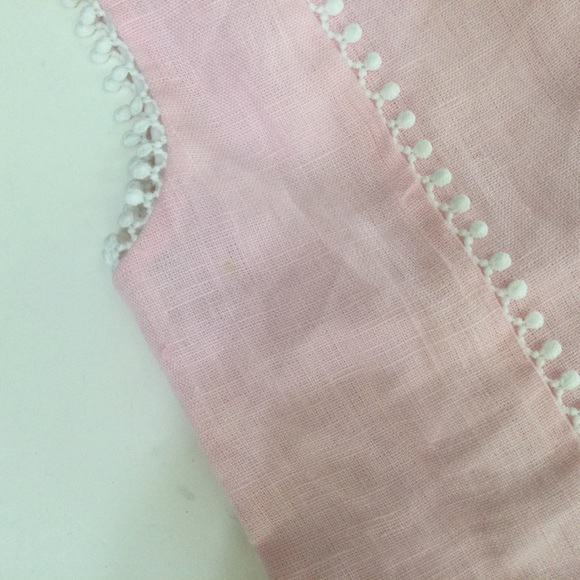 Oscar De La Renta Girls Linen Drop Waist Dress - Picture 6 of 6